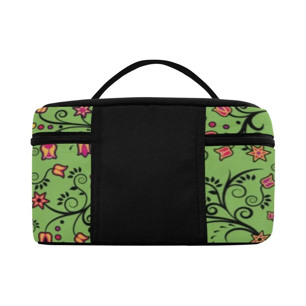 LightGreen Yellow Star Cosmetic Bag/Large