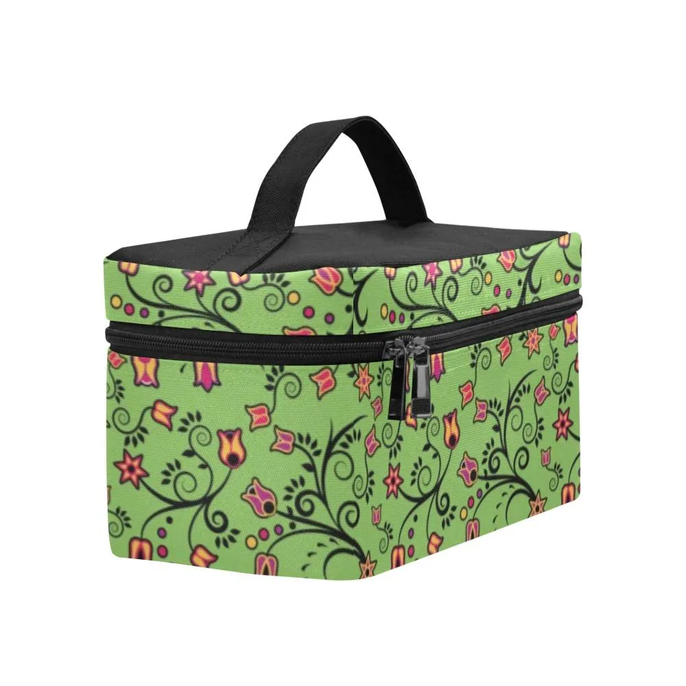 LightGreen Yellow Star Cosmetic Bag/Large