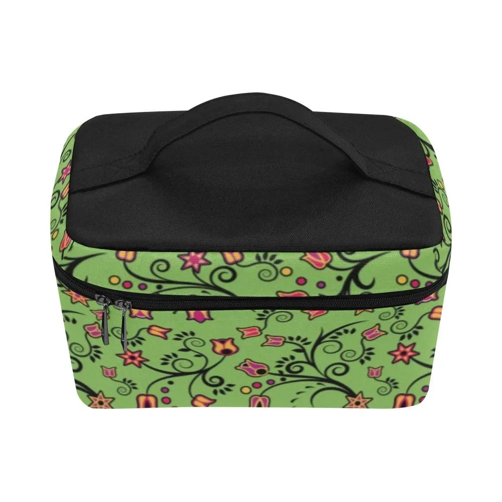 LightGreen Yellow Star Cosmetic Bag/Large