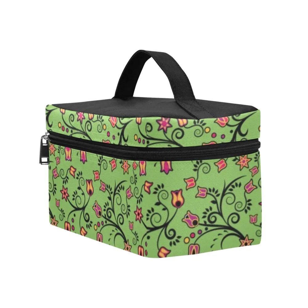 LightGreen Yellow Star Cosmetic Bag/Large