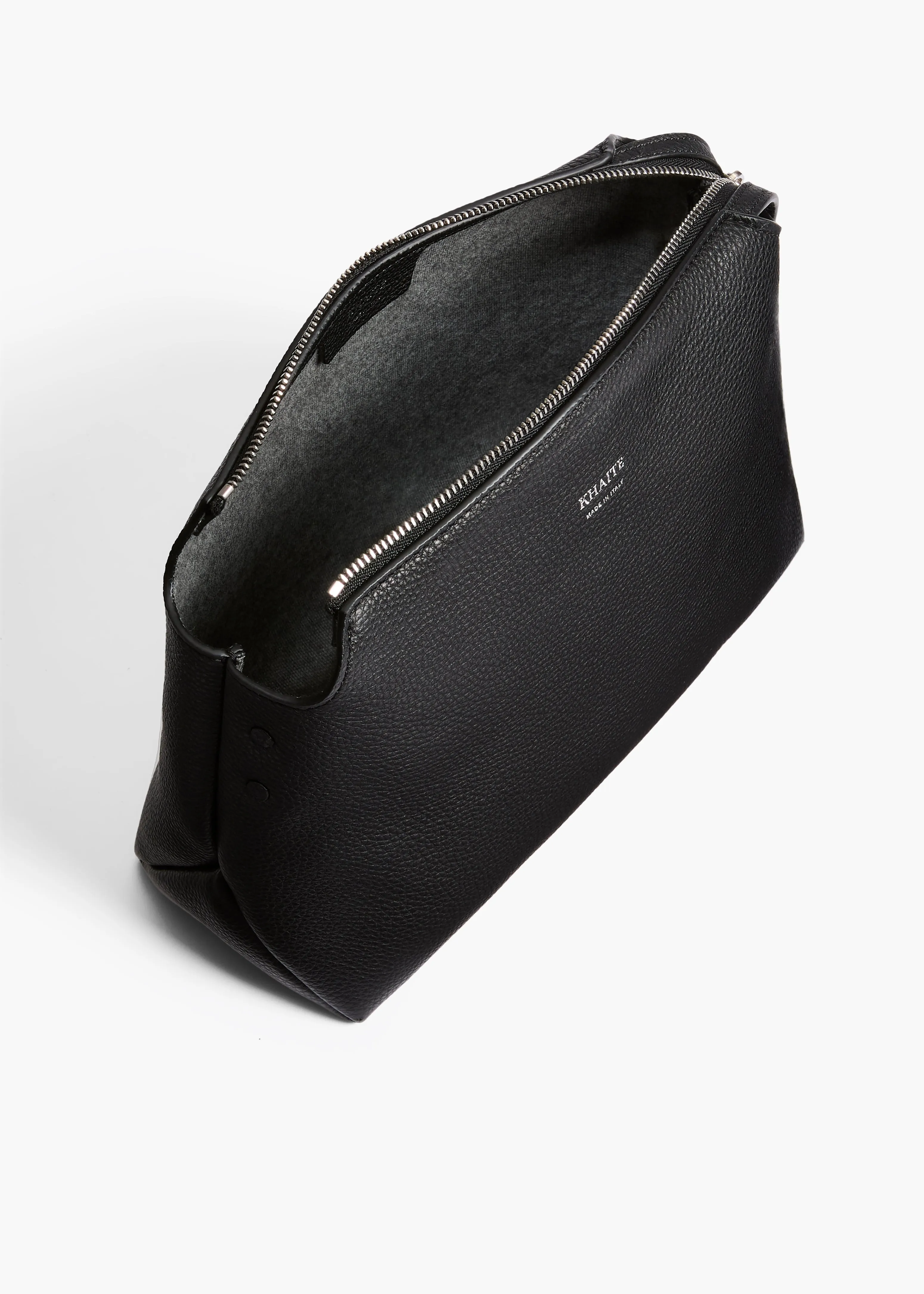 Lina Crossbody Bag in Black Pebbled Leather
