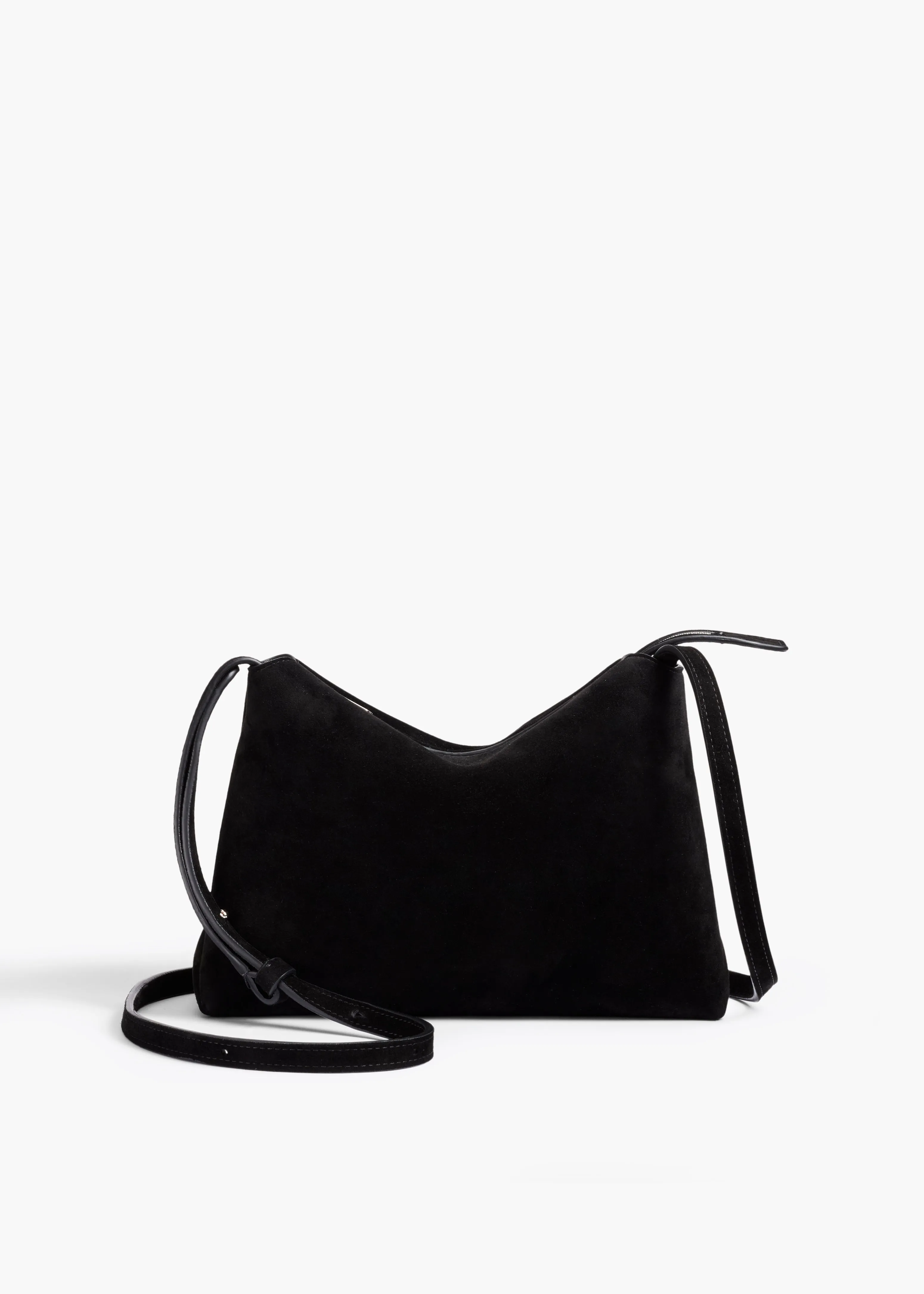 Lina Crossbody Bag in Black Suede