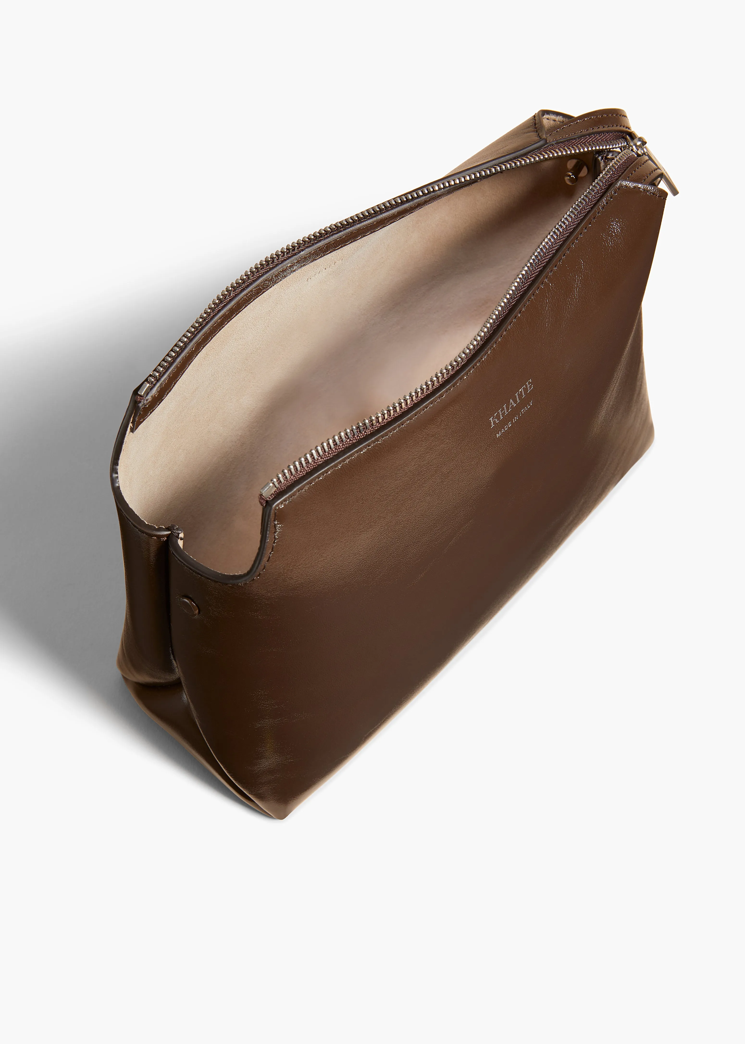 Lina Crossbody Bag in Chestnut Crackle Patent Leather
