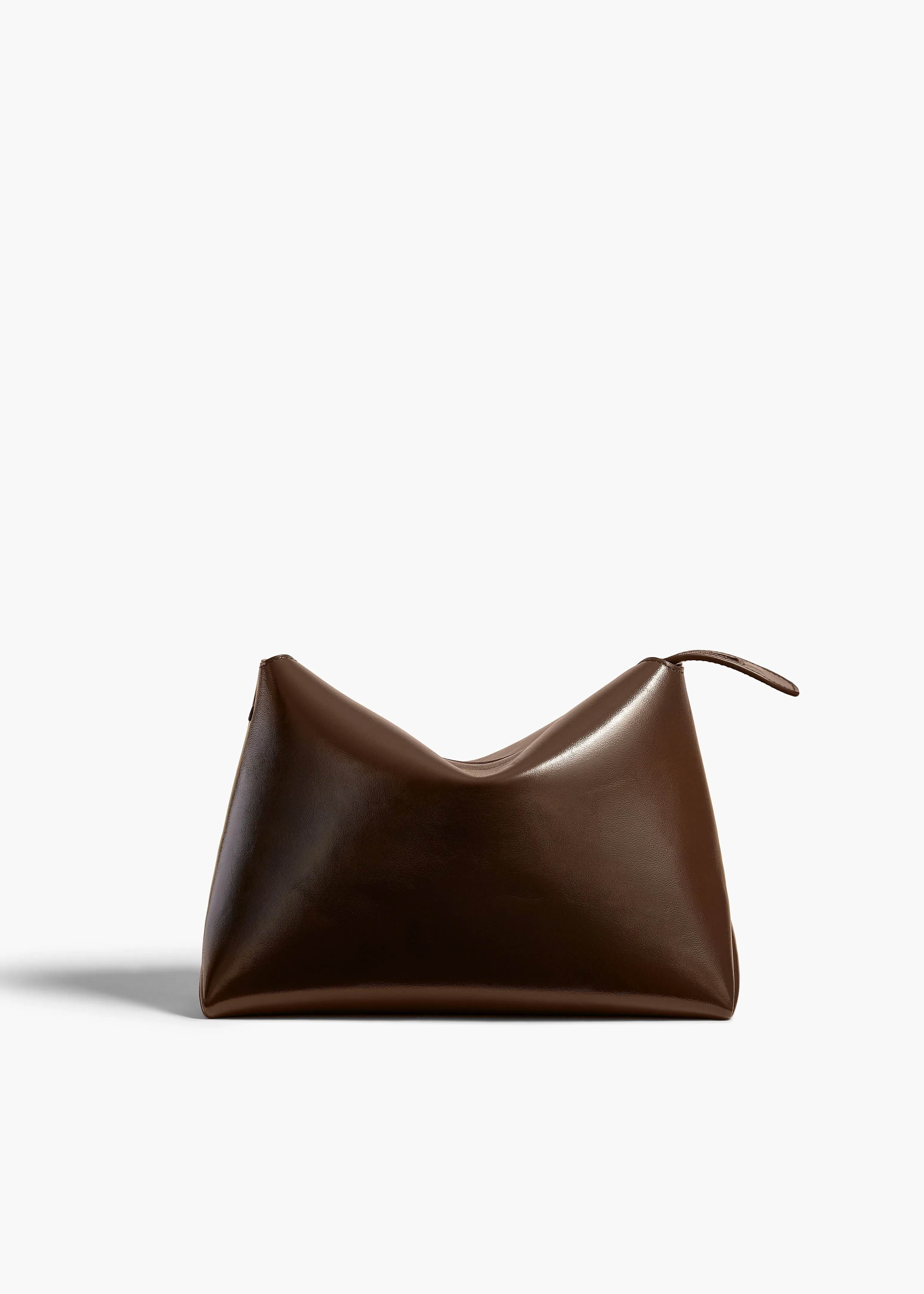 Lina Crossbody Bag in Chestnut Crackle Patent Leather