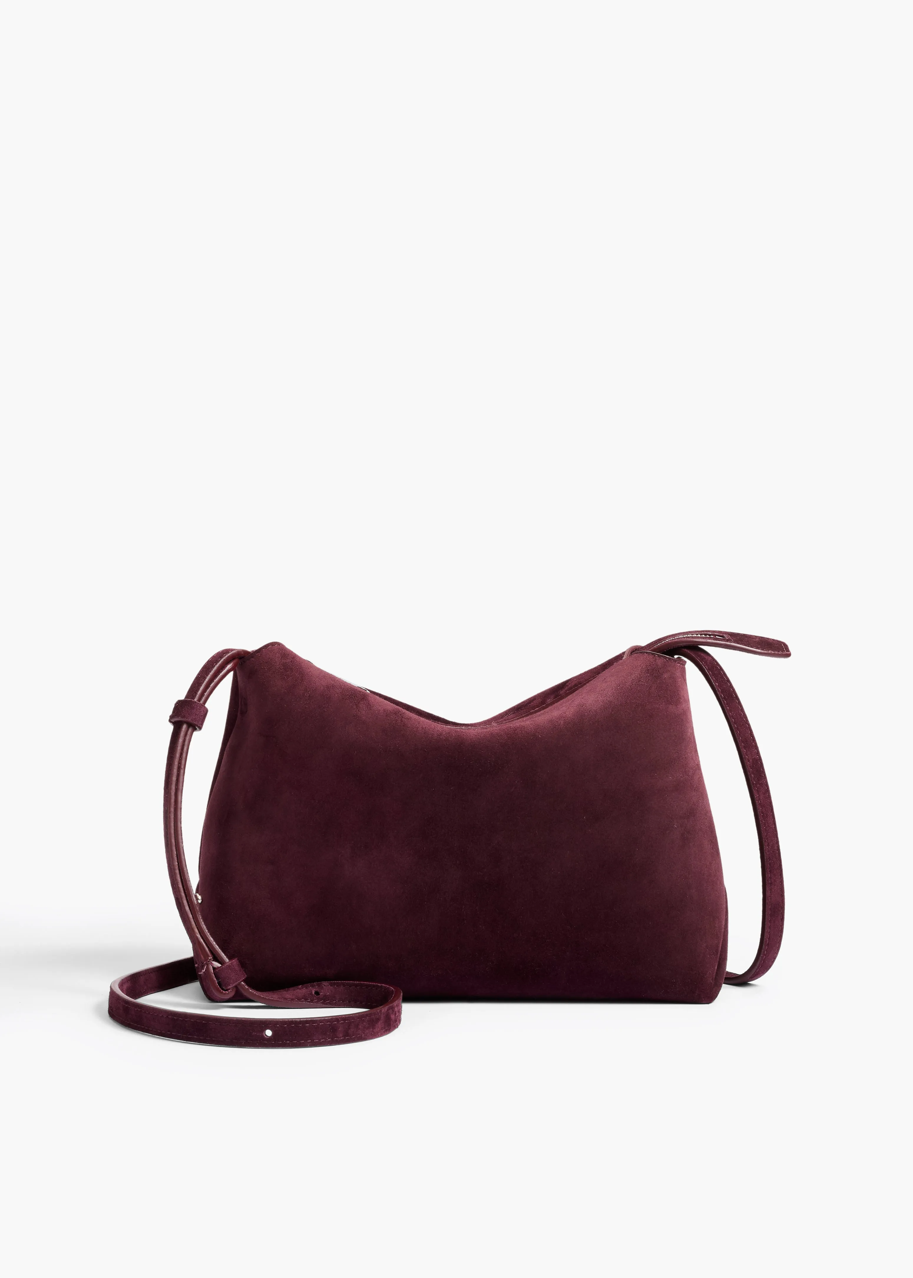 Lina Crossbody Bag in Rouge Noir Suede