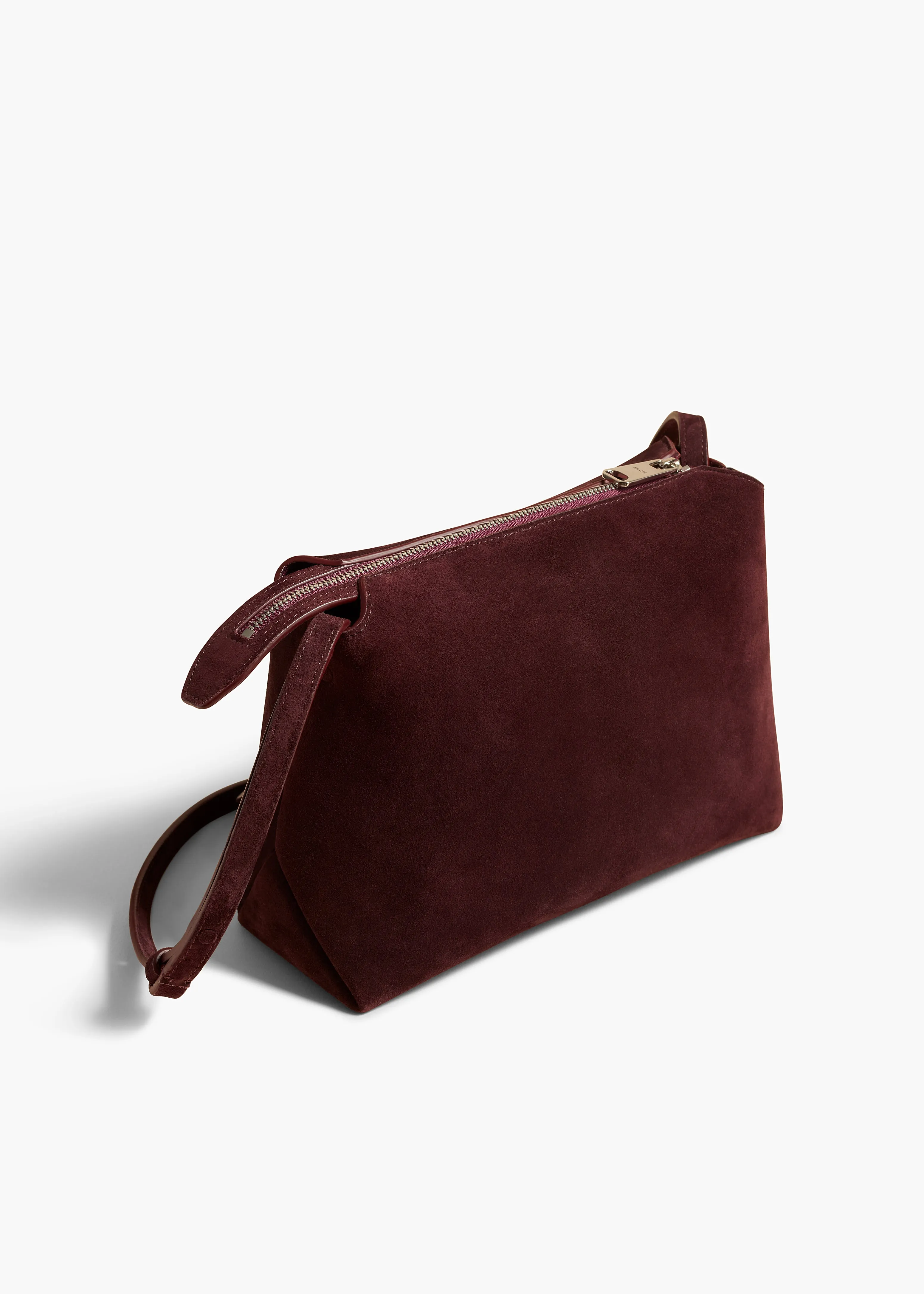 Lina Crossbody Bag in Rouge Noir Suede