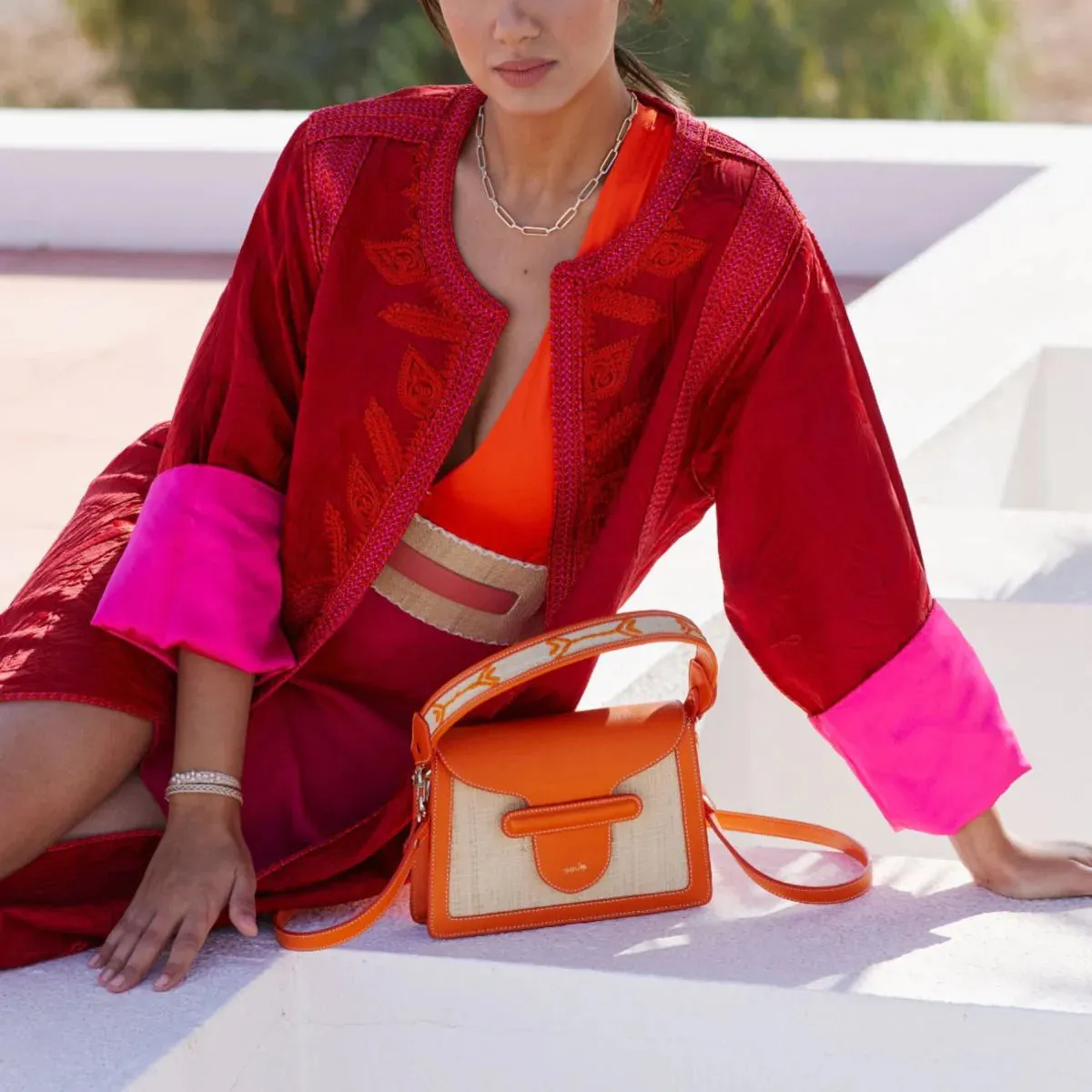 LINA - Raffia Clutch