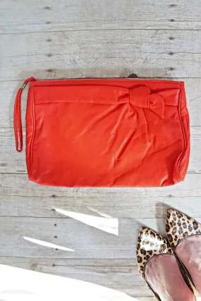 Lipstick Red Clutch Bag