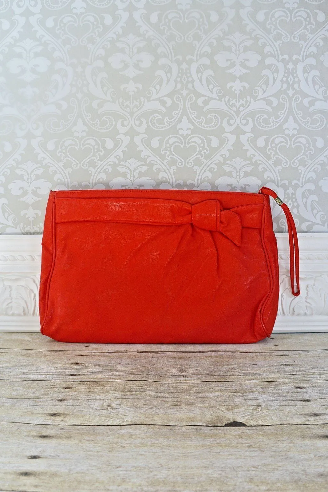 Lipstick Red Clutch Bag