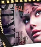 Magazine Picture Cross-Body & Clutch Bag w/Studs Multi