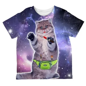 Makeup Cat Funny All Over Toddler T Shirt