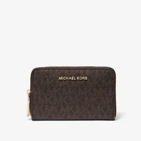 Michael Michael Kors Small Logo and Leather Wallet, brown