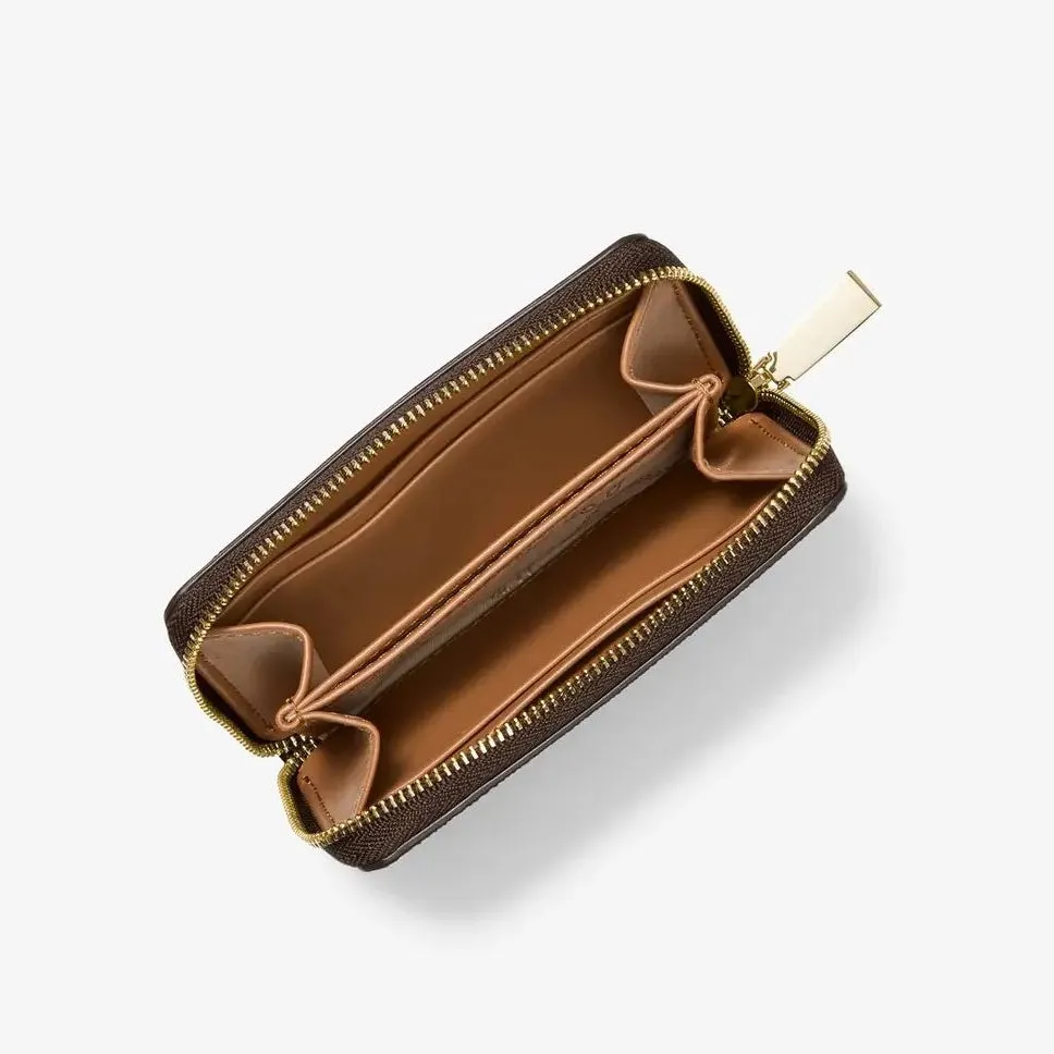 Michael Michael Kors Small Logo and Leather Wallet, brown