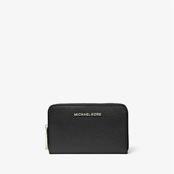 Michael Michael Kors Small Pebbled Leather Wallet, black