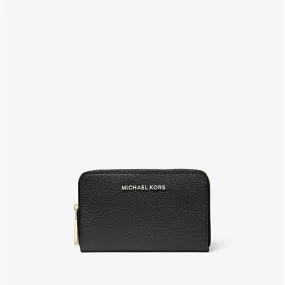 Michael Michael Kors Small Pebbled Leather Wallet, black