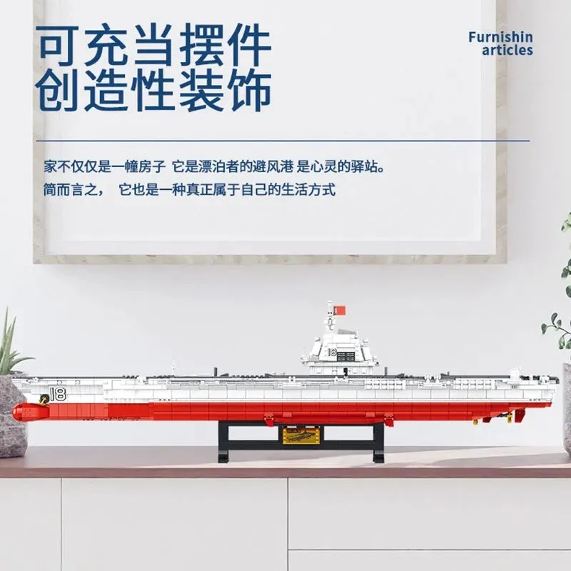 Military WW2 Type 003 Aircraft Carrier Warship Bricks Toys