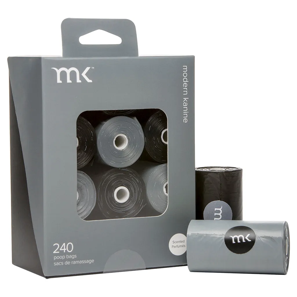 MK Poop Bag Refill in Black & Grey (12 rolls/240 bags)