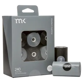 MK Poop Bag Refill in Black & Grey (12 rolls/240 bags)