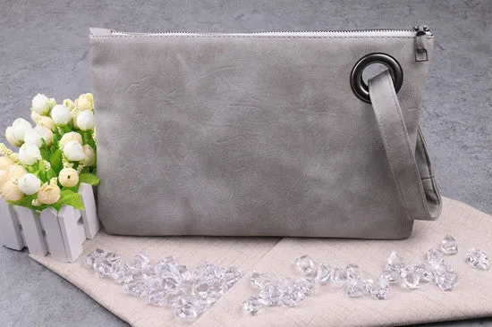 New Fashion Solid Women's Clutch Bag Leather 2017 Women Envelope Bag Clutch Evening Bag Female Clutches Handbag free delivery