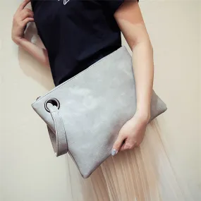 New Fashion Solid Women's Clutch Bag Leather 2017 Women Envelope Bag Clutch Evening Bag Female Clutches Handbag free delivery