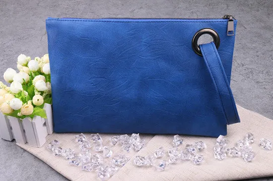 New Fashion Solid Women's Clutch Bag Leather 2017 Women Envelope Bag Clutch Evening Bag Female Clutches Handbag free delivery