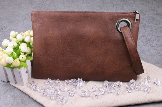 New Fashion Solid Women's Clutch Bag Leather 2017 Women Envelope Bag Clutch Evening Bag Female Clutches Handbag free delivery