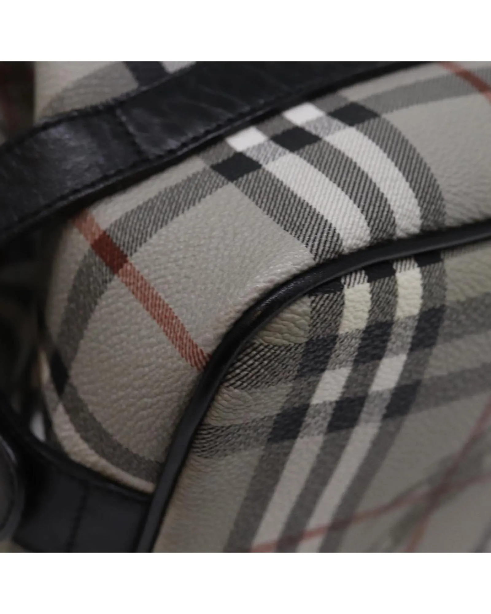Nova Check PVC Leather Clutch Bag with Dust Bag