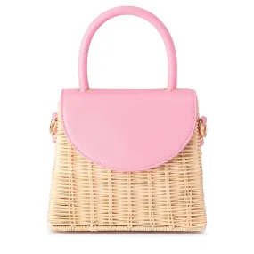 OB6463 DONNA STRAW TOP HANDLE BAG