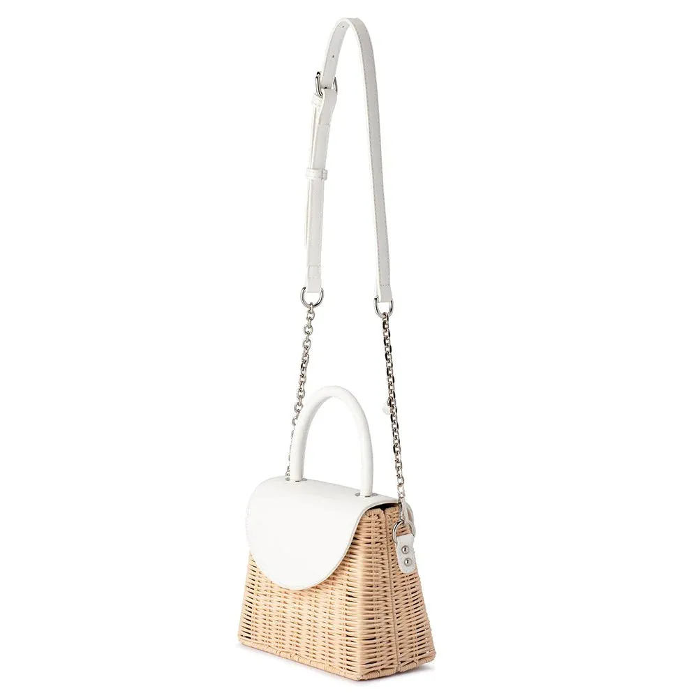 OB6463 DONNA STRAW TOP HANDLE BAG
