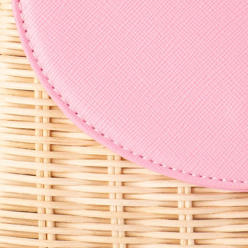 OB6463 DONNA STRAW TOP HANDLE BAG