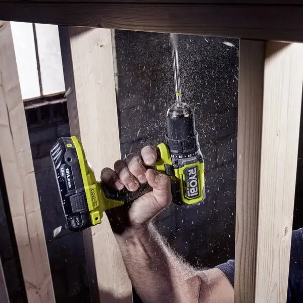 Open Box -  RYOBI ONE  HP 18V Brushless Cordless Compact 1/2 in. Drill/Driver Kit with (2) 1.5 Ah Batteries, Charger and Bag