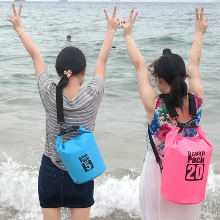 Outdoor Waterproof Bag Dry Sack PVC Barrel Bag, Capacity: 2L (Yellow)
