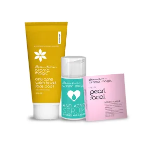 Pearl Facial Kit - Single Use   Anti  Acne Witch Hazel Face Pack    Anti Acne Serum