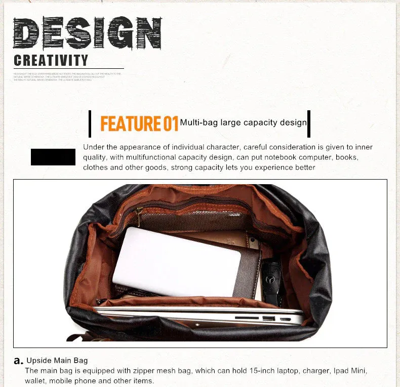 Photography SLR Camera Backpack Canvas Waterproof Bag
