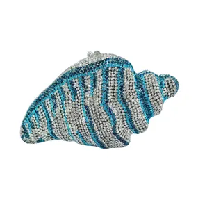 Pre Order:  Rhinestones Conch Metal Clutch Bag