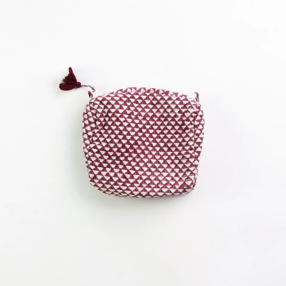 Purple Triangle Cosmetic Bag | Small