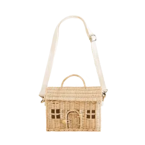 Rattan Casa Clutch - Straw