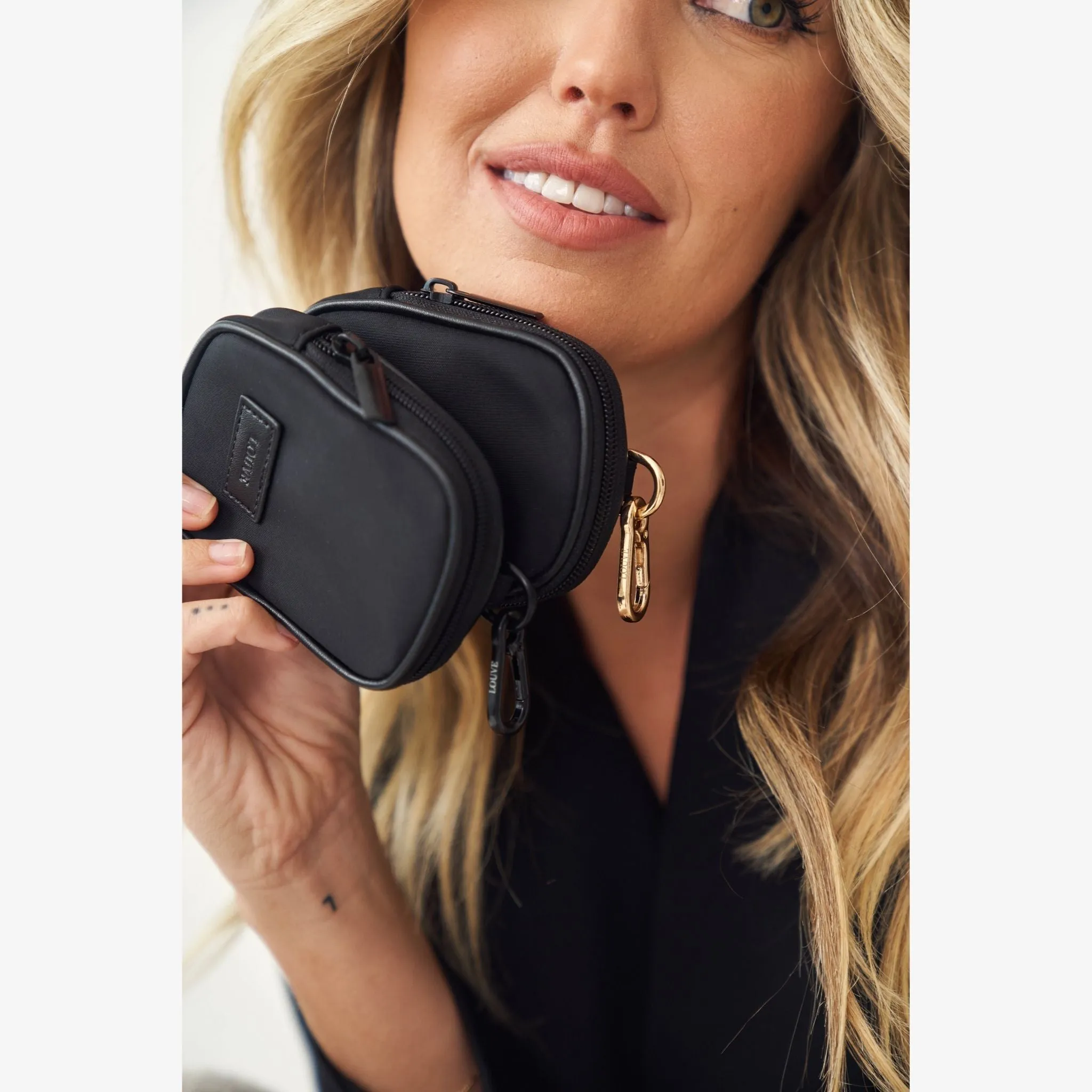 Recycled Nylon Mini Bag | Black