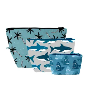 Sea Time Cosmetic Pouch, Set of 3