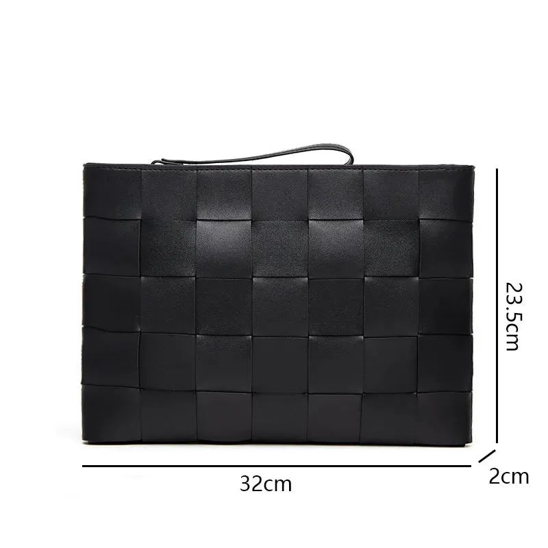 sealbeer A&A Woven Lucci Microfiber Leather Clutch Laptop Bag