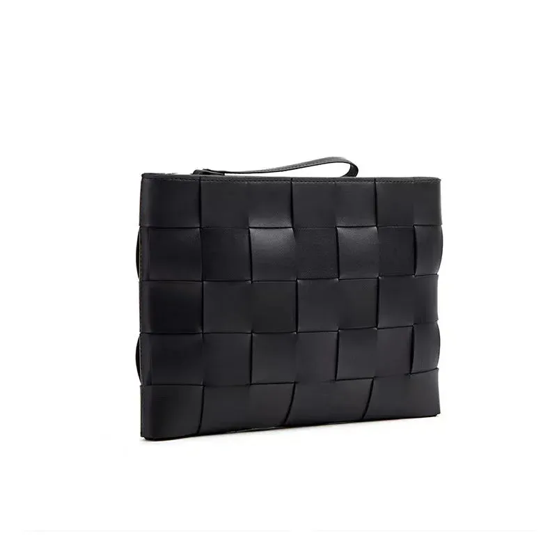 sealbeer A&A Woven Lucci Microfiber Leather Clutch Laptop Bag