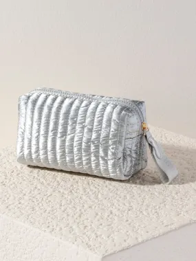 Shiraleah Logan Small Boxy Cosmetic Pouch, Silver