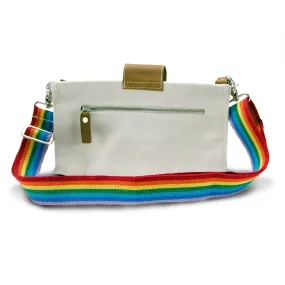 ShoreBags Carmel Crossbody Bag with Rainbow Strap