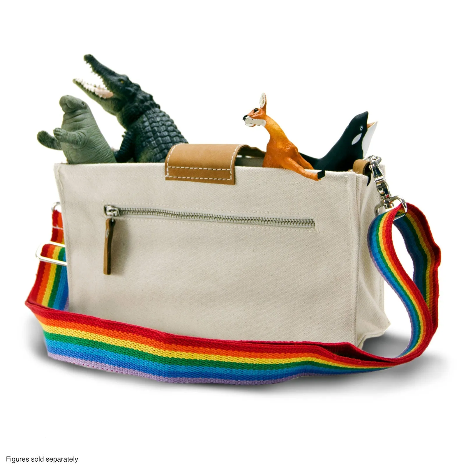 ShoreBags Carmel Crossbody Bag with Rainbow Strap