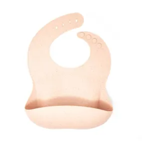 Silicone Bib - Dusty Pink Speckle