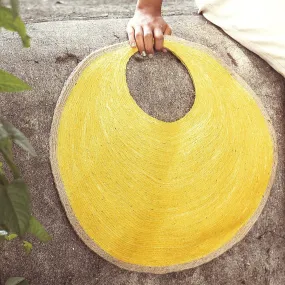 SOLO Citroen Jute Bag In Lemon Yellow