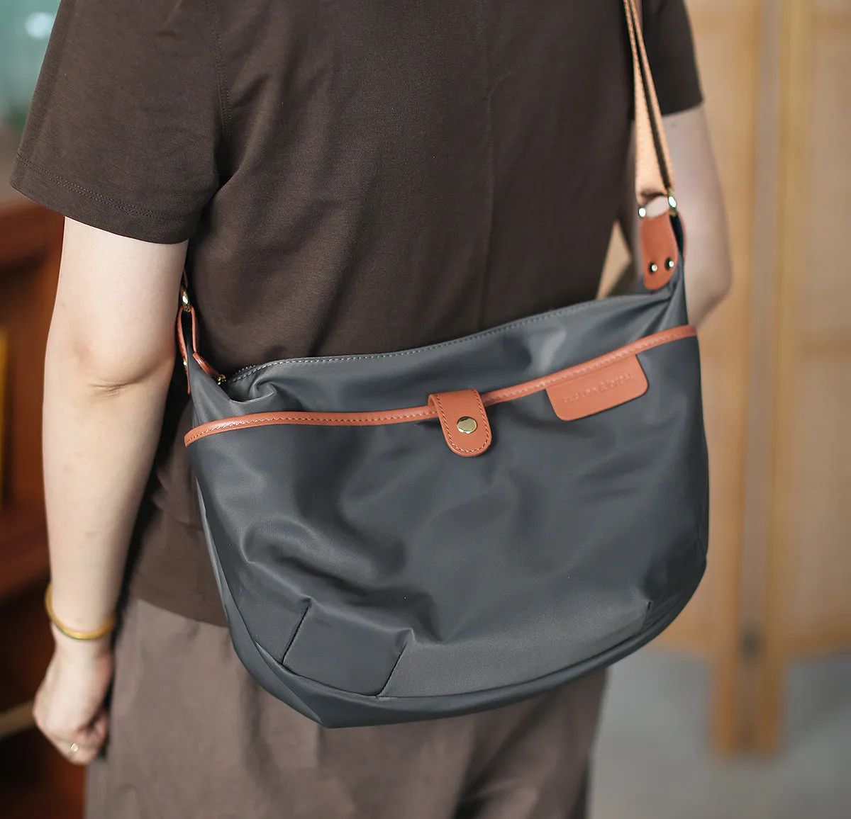 Stylish Womens Black Nylon Shoulder Bags Nylon Crossbody Bag