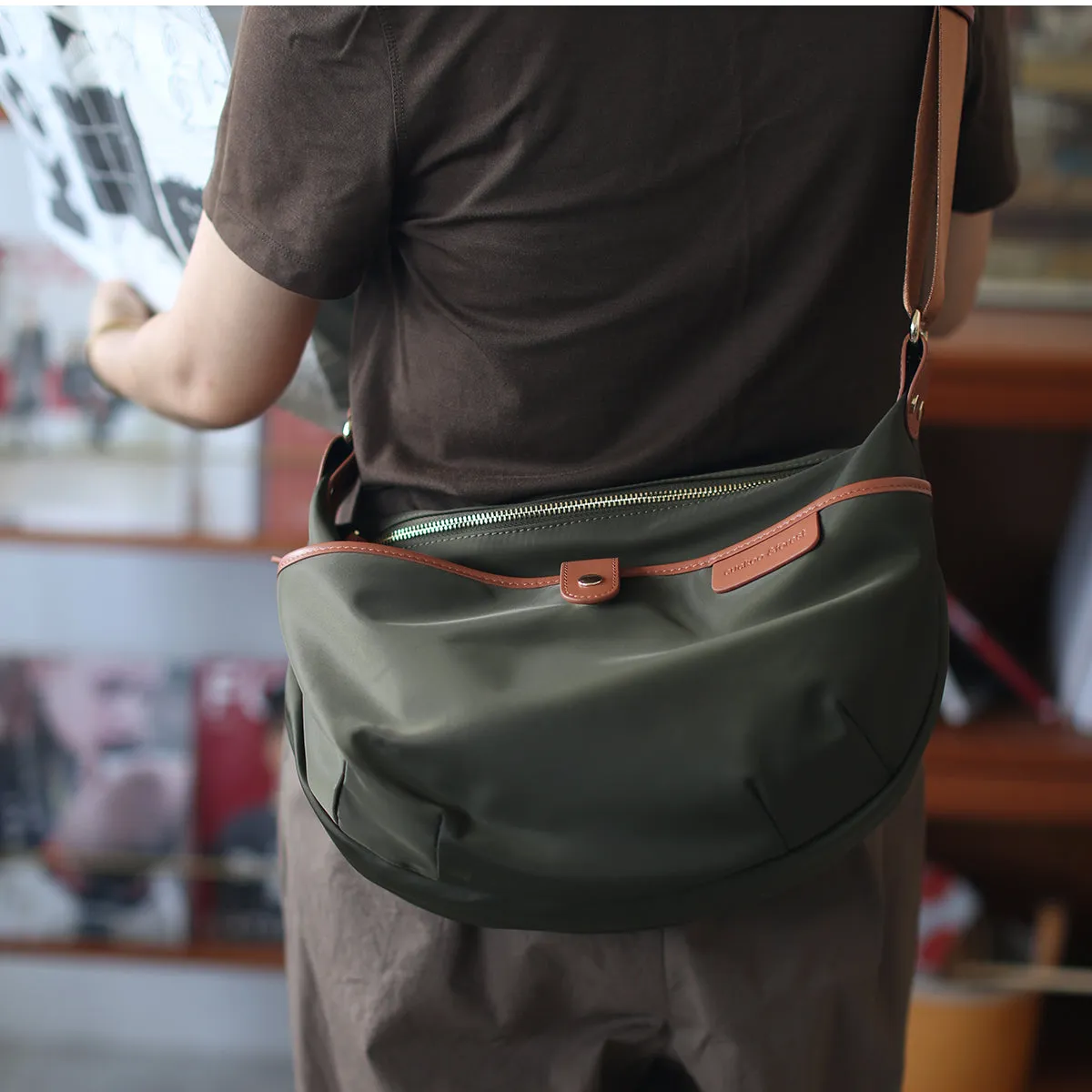 Stylish Womens Black Nylon Shoulder Bags Nylon Crossbody Bag