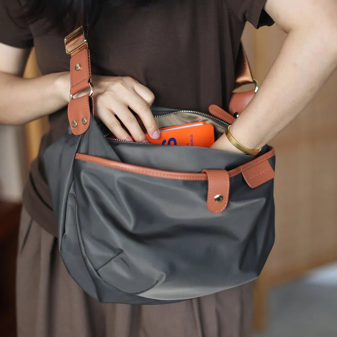 Stylish Womens Black Nylon Shoulder Bags Nylon Crossbody Bag