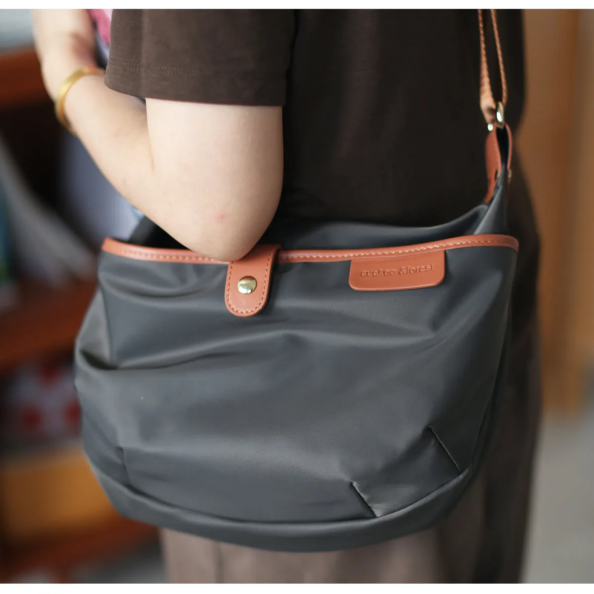 Stylish Womens Black Nylon Shoulder Bags Nylon Crossbody Bag